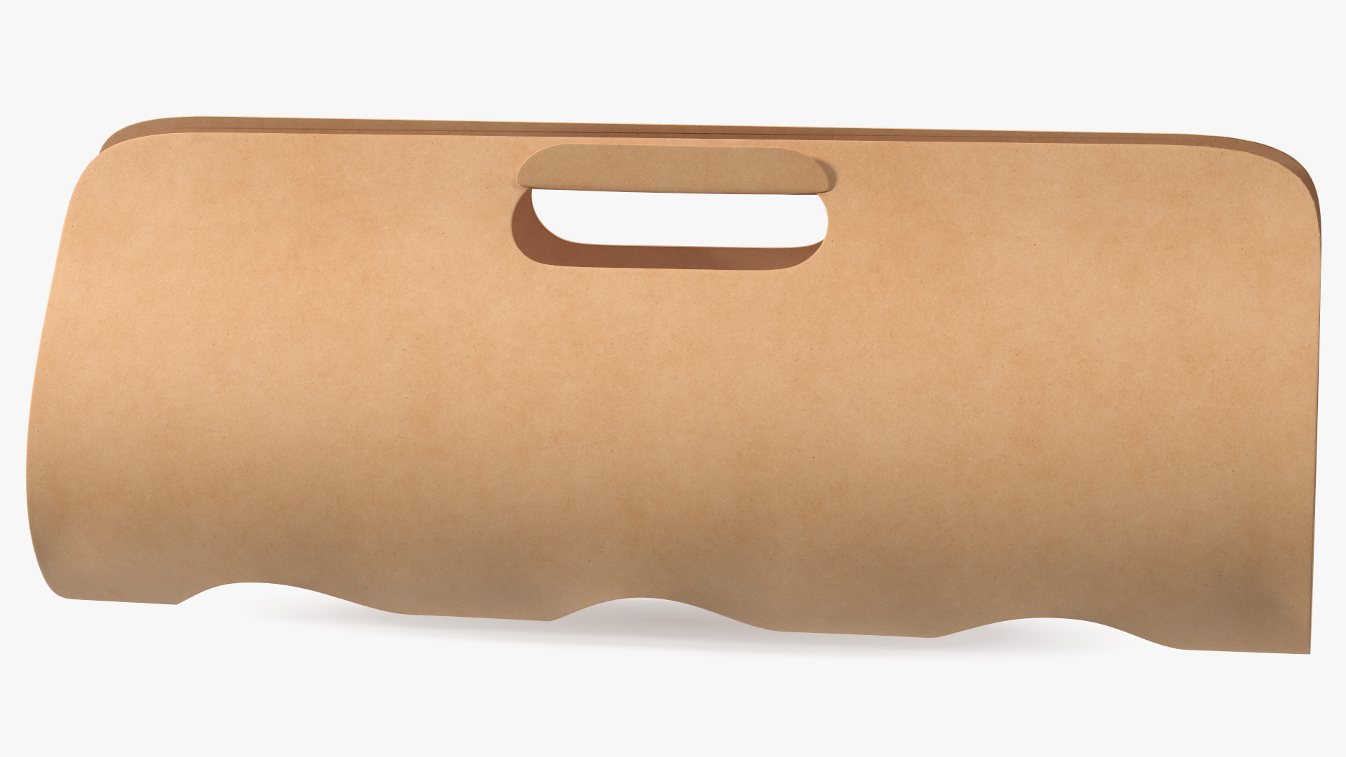 3D model Kraft Paper Holder for Three Beverage Plastic Cups