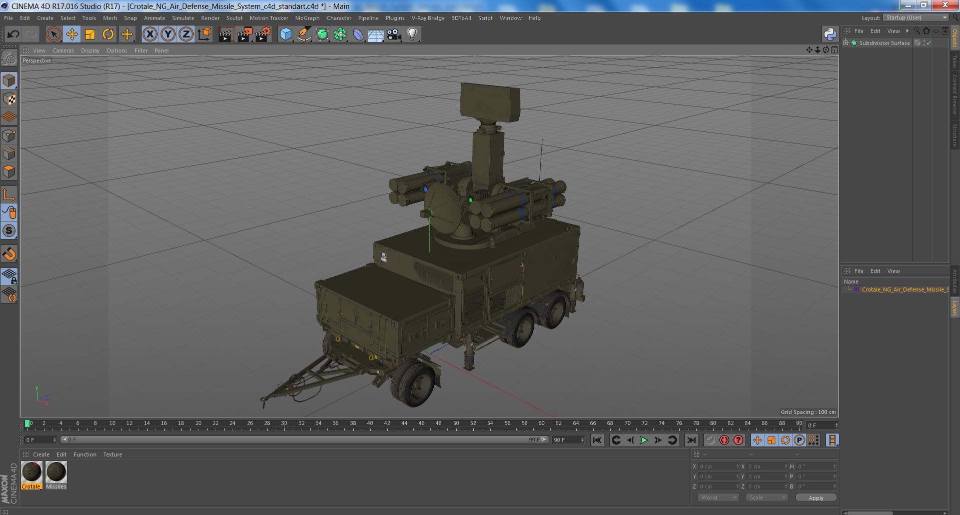 Crotale NG Air Defense Missile System 3D