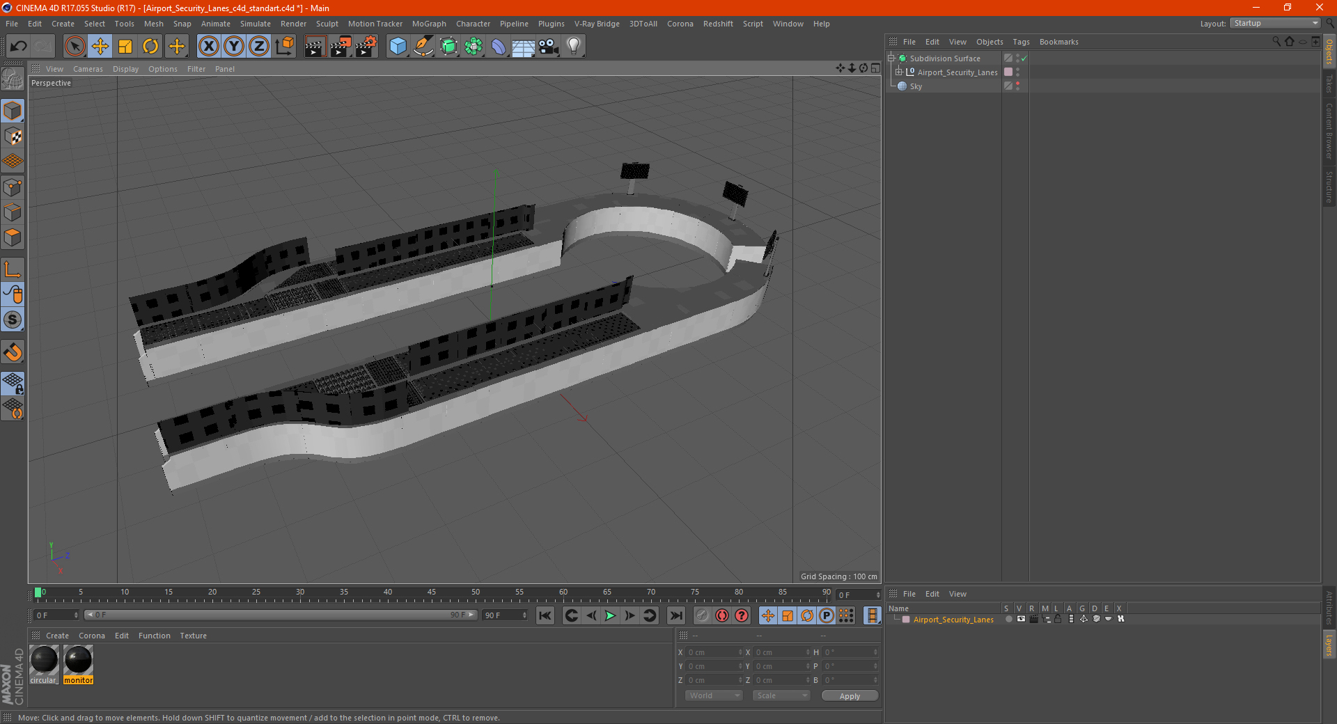Airport Security Lanes 3D