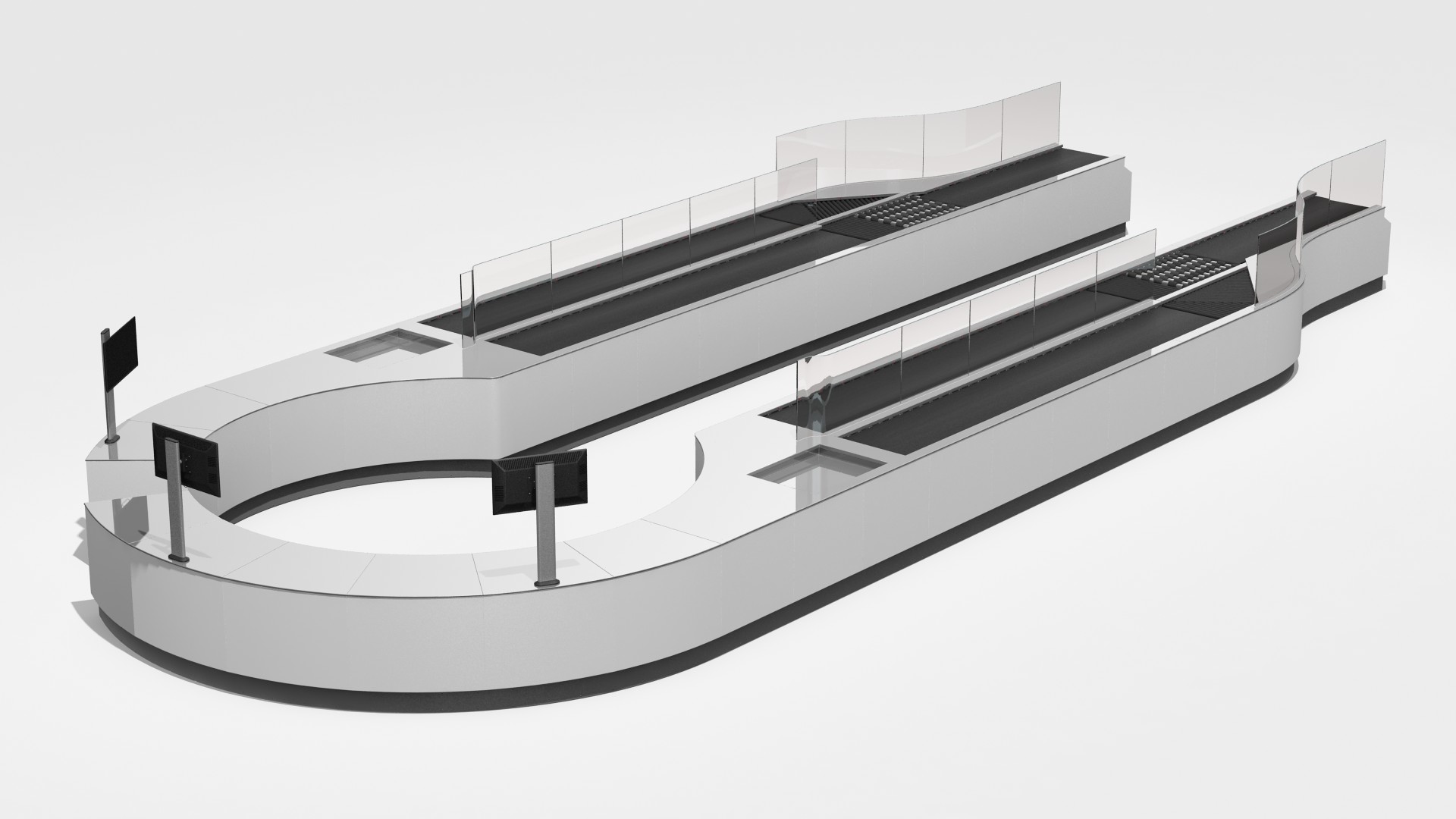 Airport Security Lanes 3D