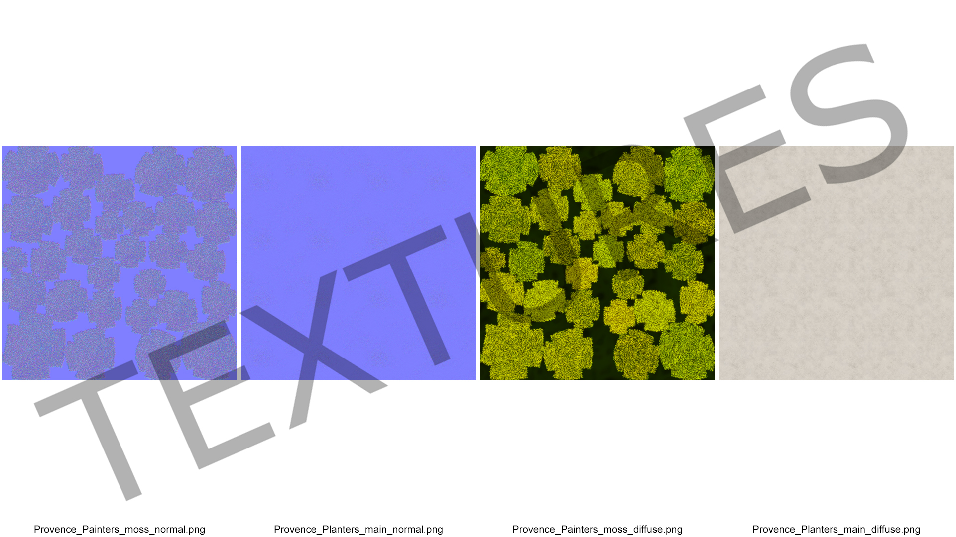 Planter Box With Moss Garden h55 3D