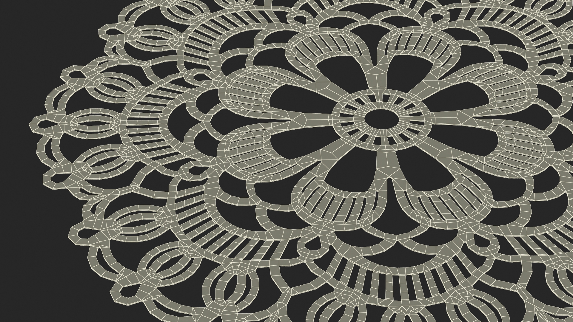Decorative Lace Paper Doilie White 3D model