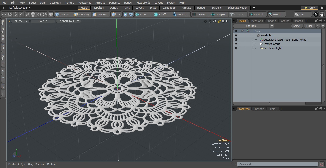 Decorative Lace Paper Doilie White 3D model