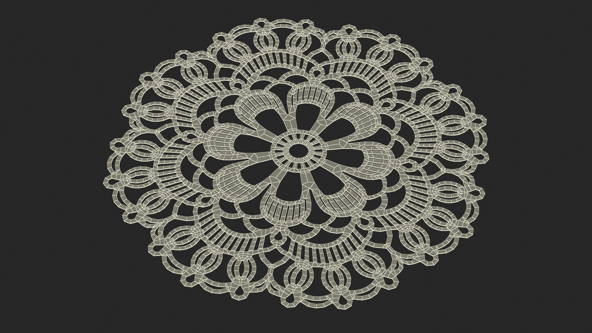 Decorative Lace Paper Doilie White 3D model