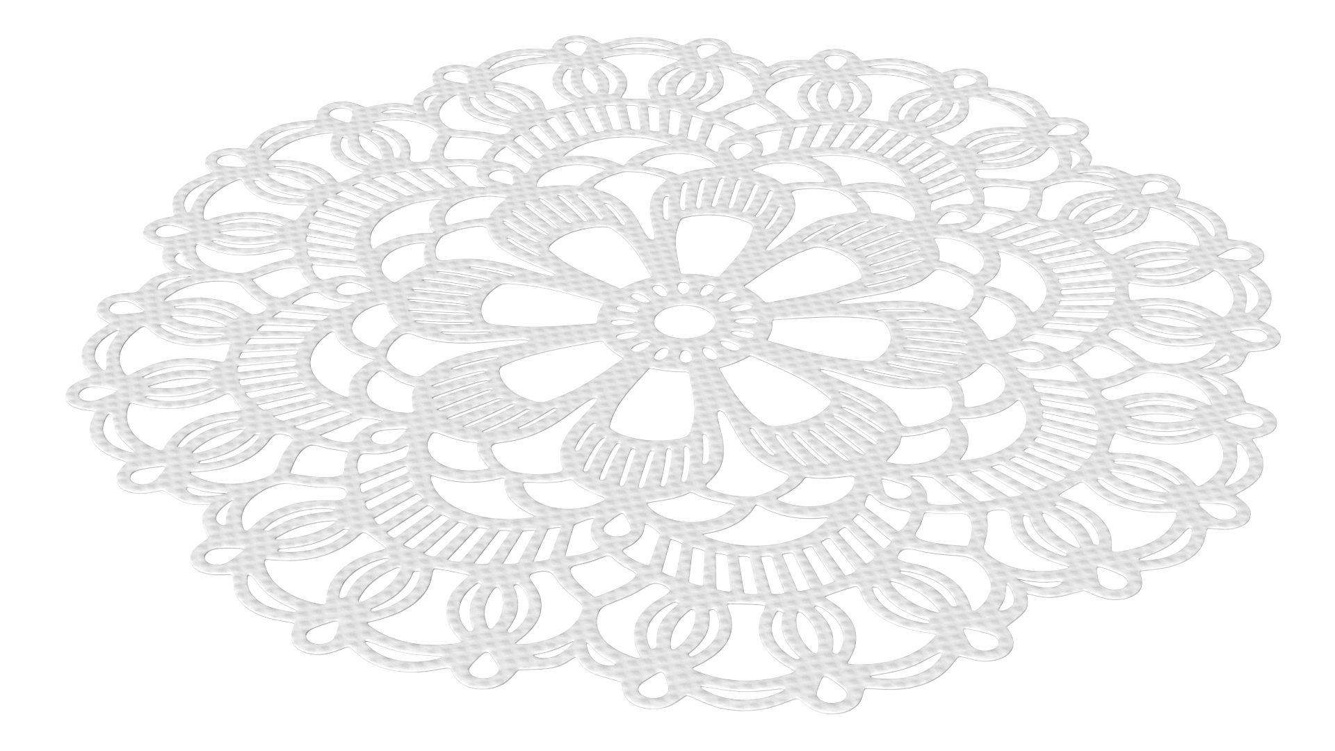 Decorative Lace Paper Doilie White 3D model