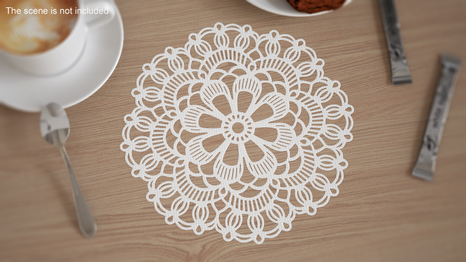 Decorative Lace Paper Doilie White 3D model