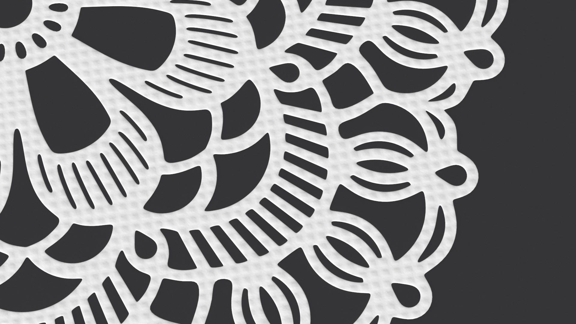 Decorative Lace Paper Doilie White 3D model