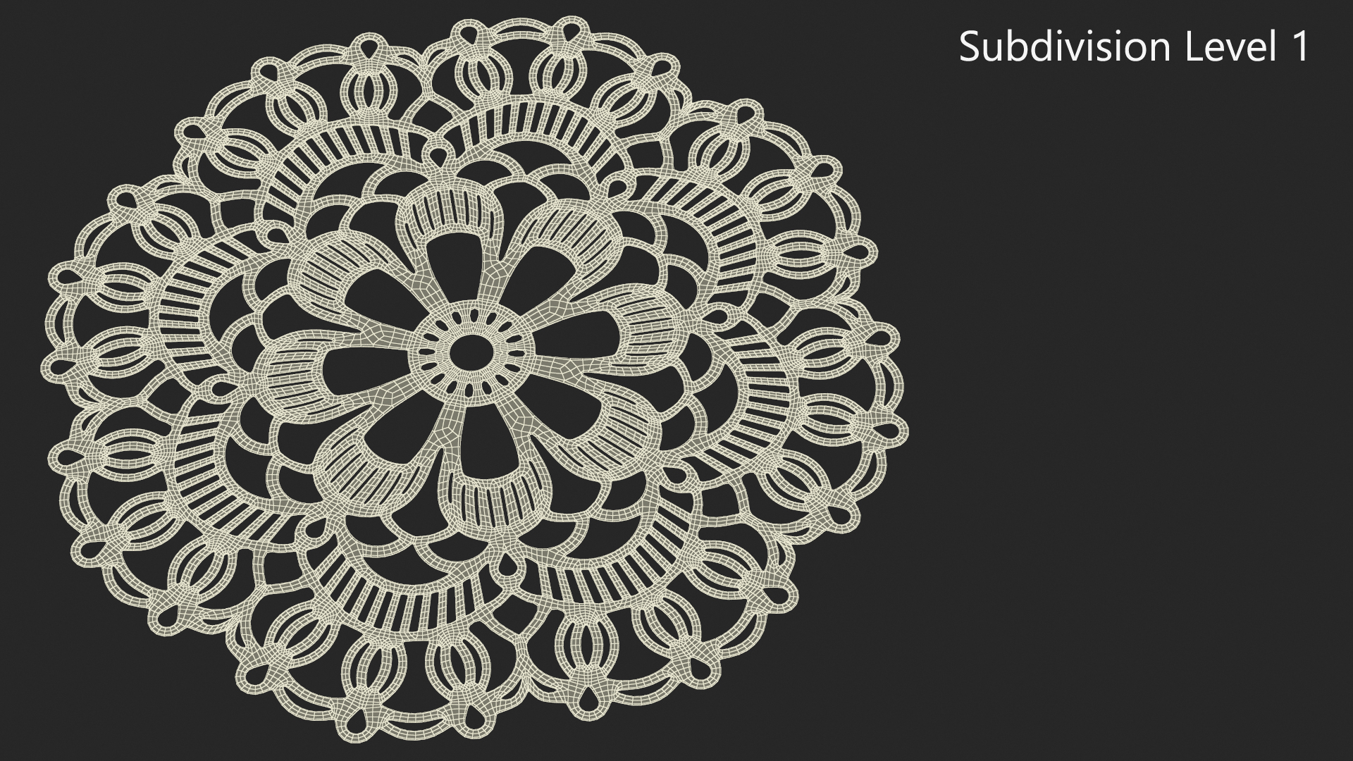 Decorative Lace Paper Doilie White 3D model