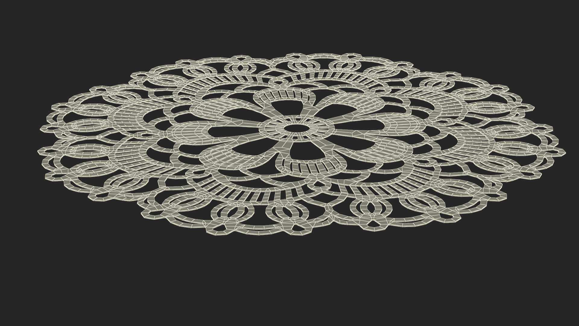 Decorative Lace Paper Doilie White 3D model