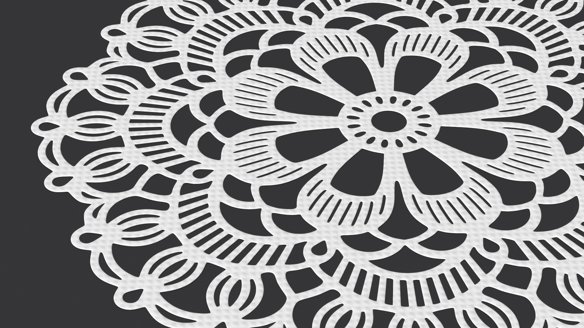 Decorative Lace Paper Doilie White 3D model