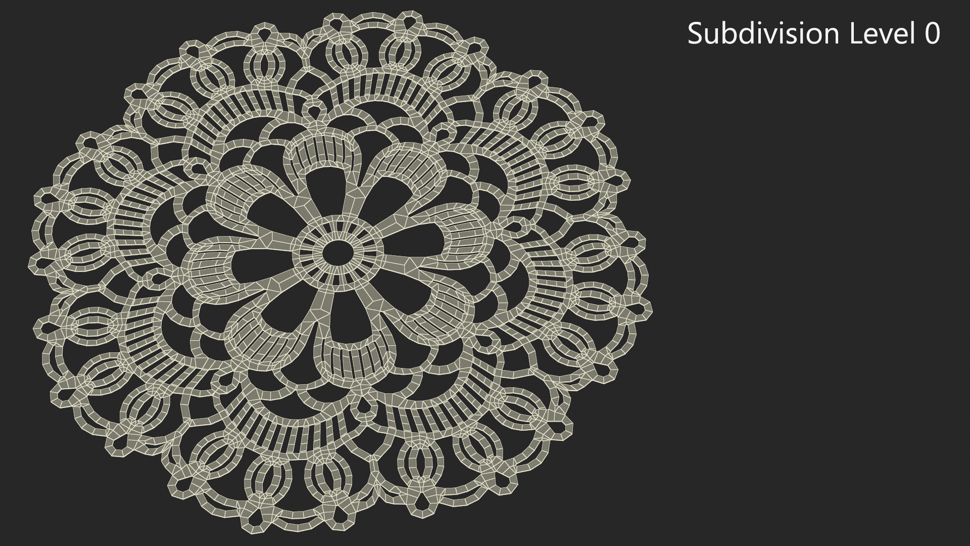 Decorative Lace Paper Doilie White 3D model