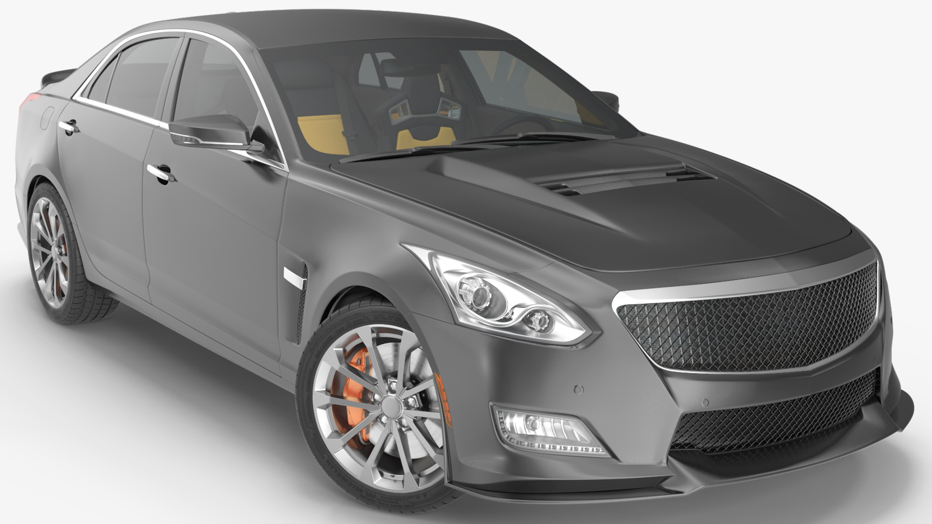 3D model Automotive Scissor Lift and Sedan Rigged