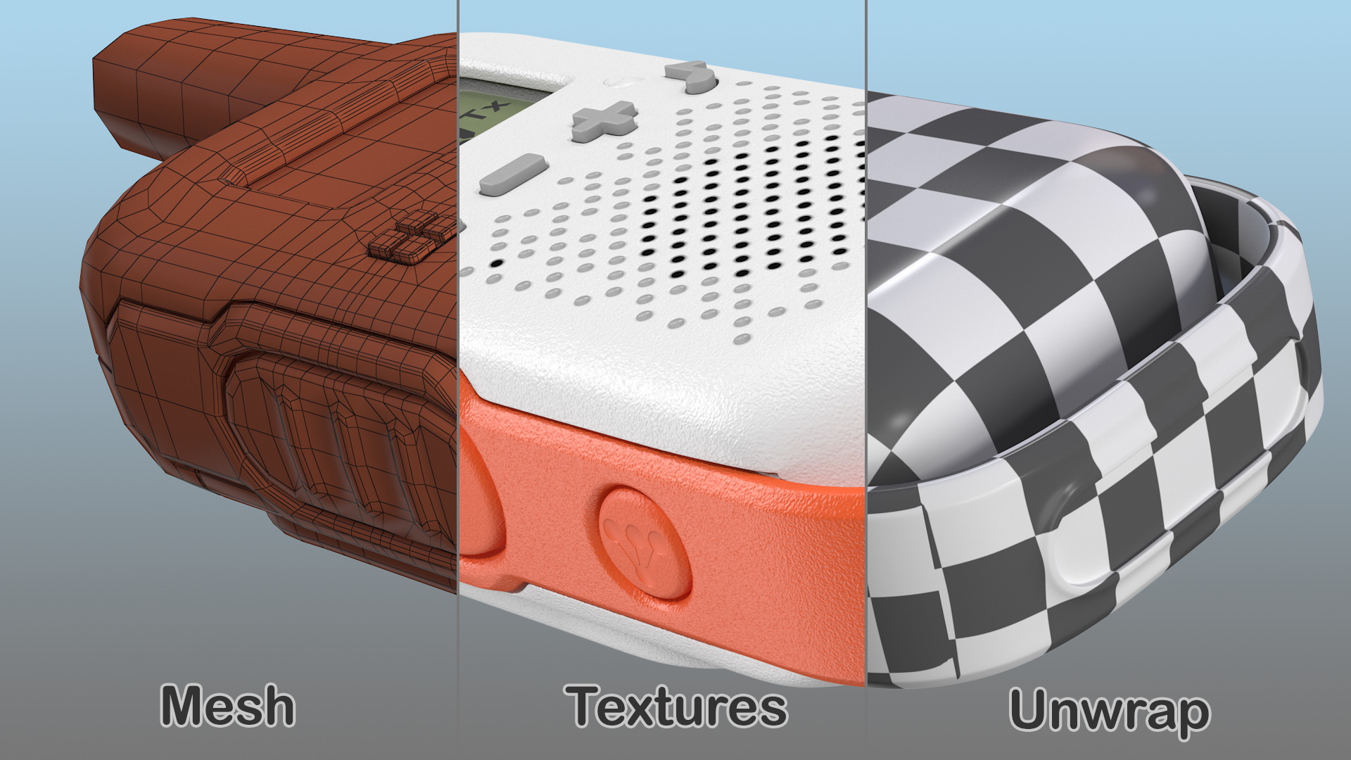 3D Motorola T42 Talkabout PMR446 Orange