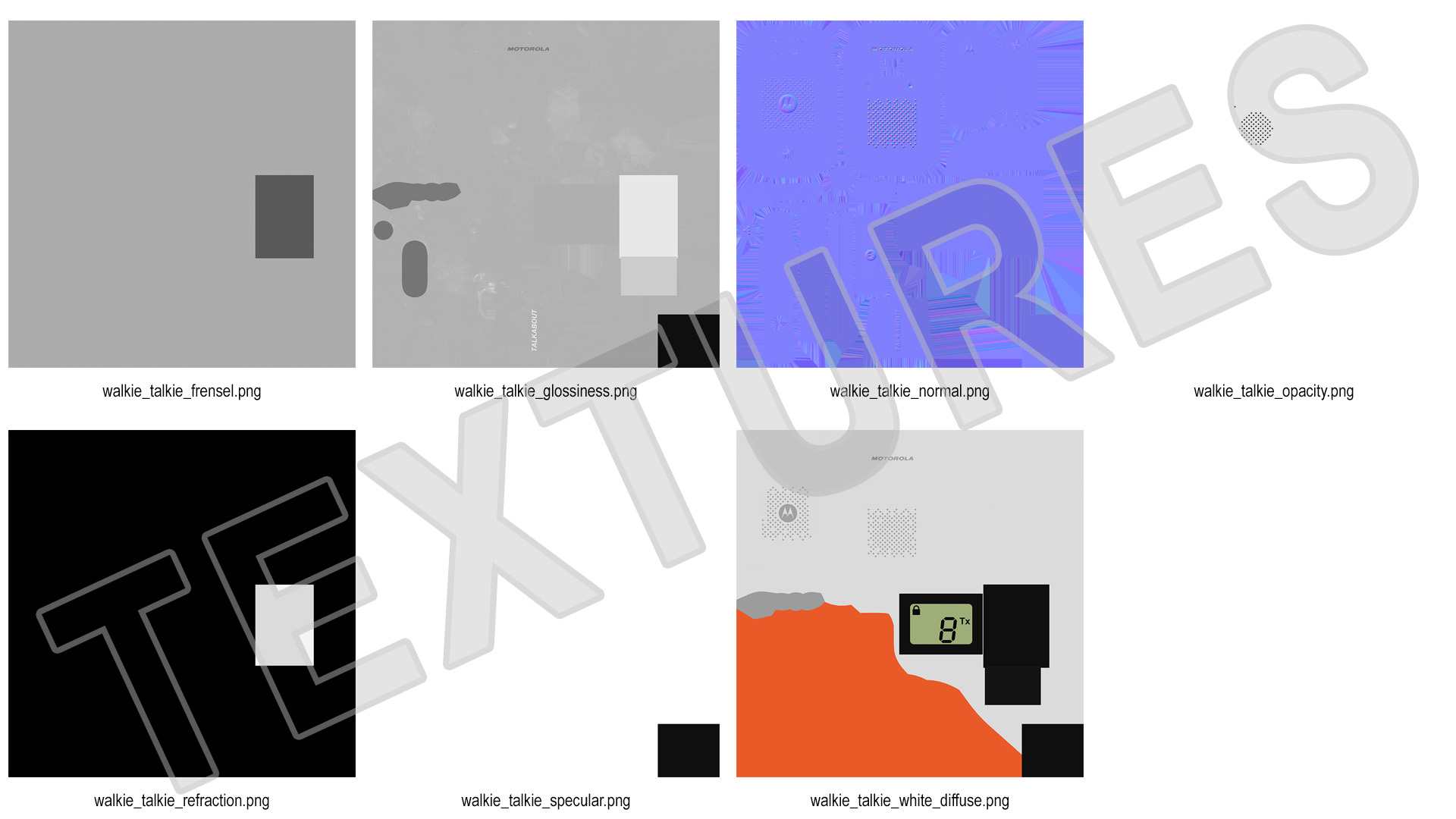 3D Motorola T42 Talkabout PMR446 Orange