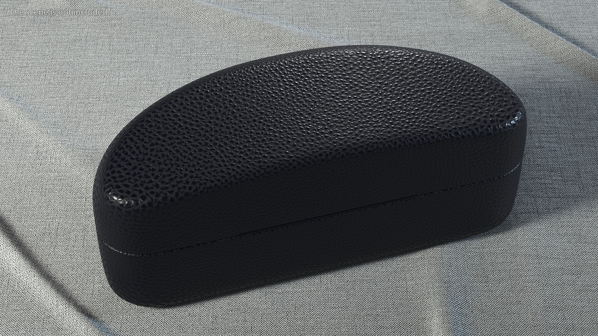 3D Hard Shell Leather Eyeglass Case Black model
