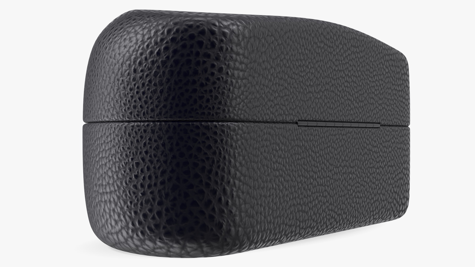 3D Hard Shell Leather Eyeglass Case Black model