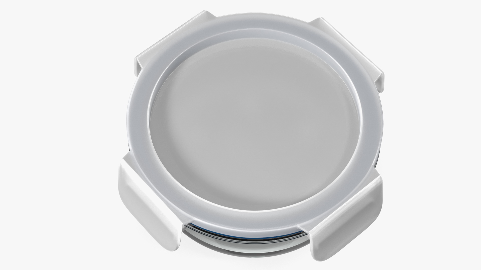 3D model Round Glass Clip Lock Storage Container 400ml