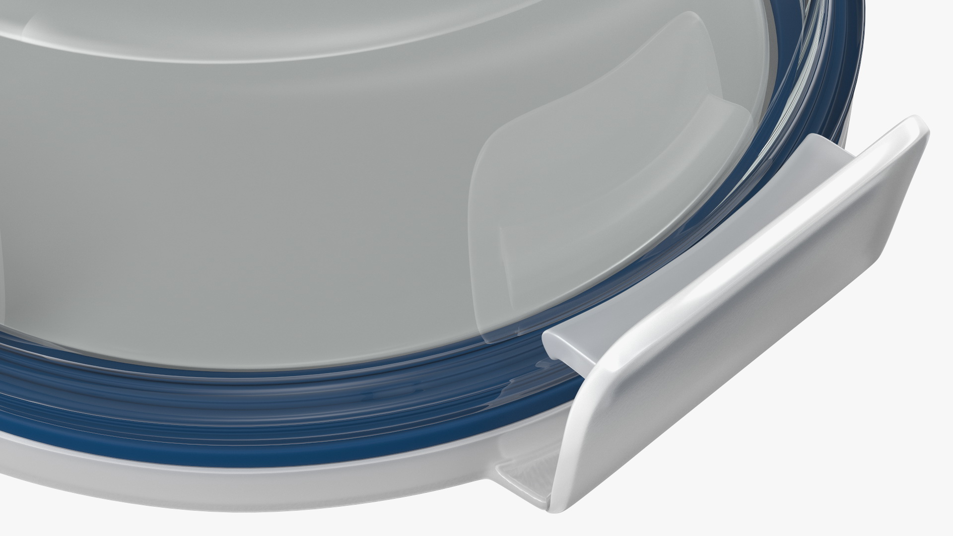 3D model Round Glass Clip Lock Storage Container 400ml