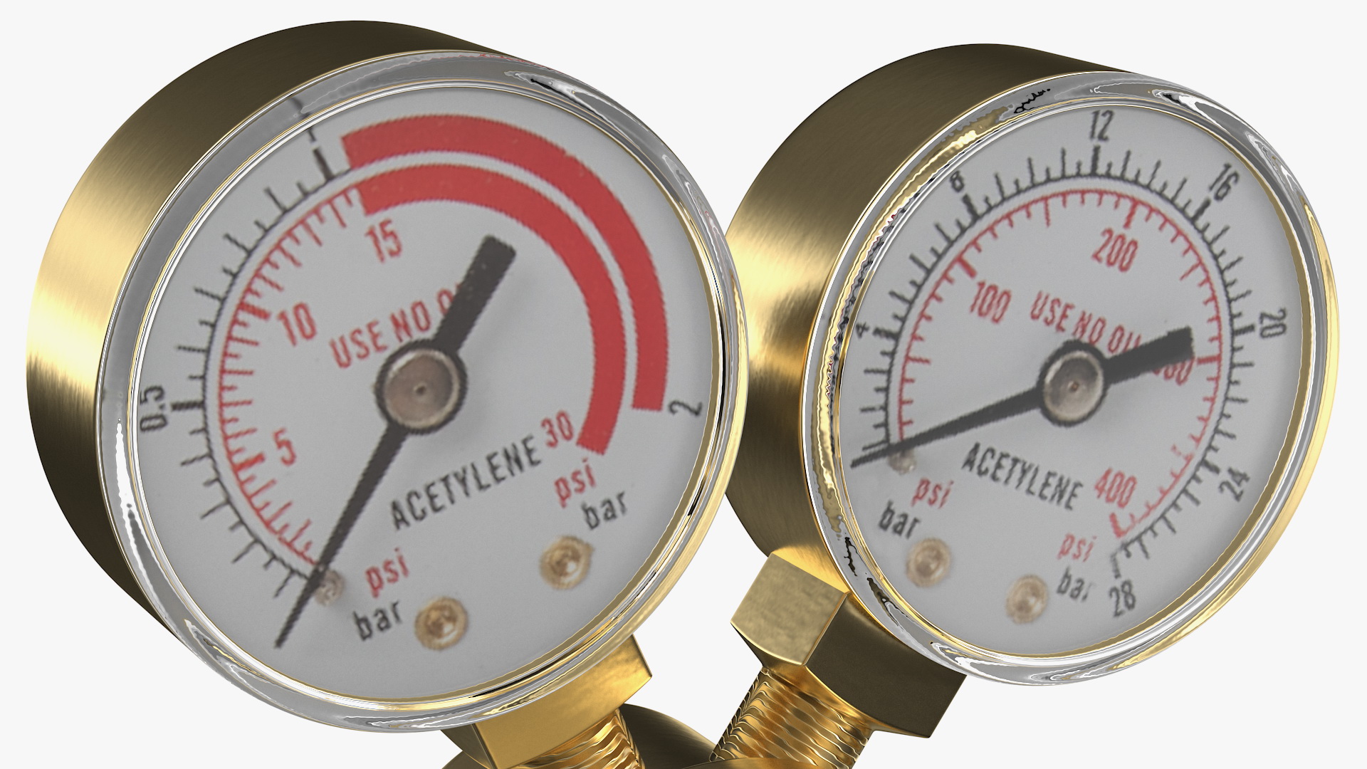 Dual Gauge Acetylene Regulator for Welding 3D