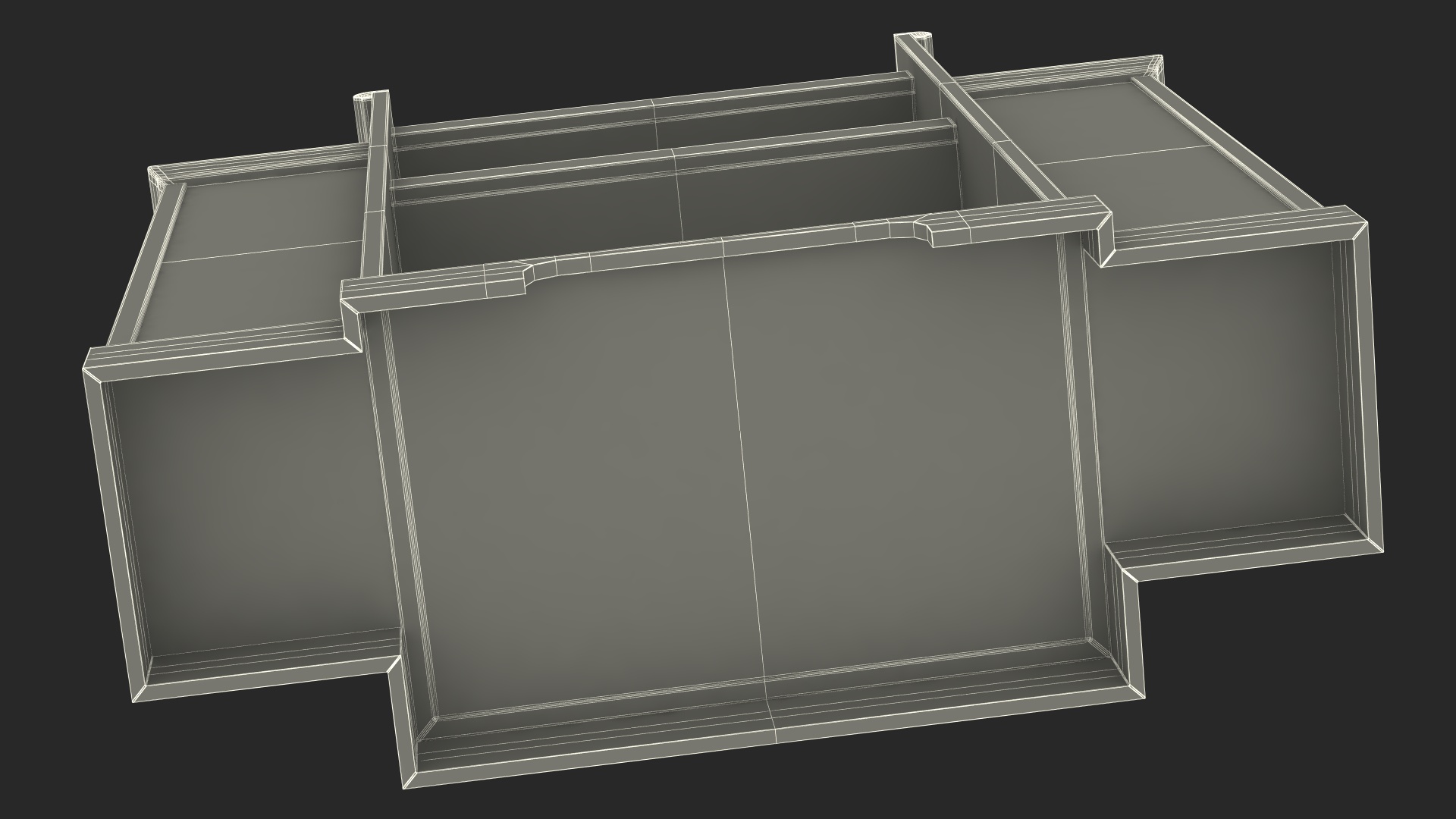 Church Oak Pulpit Light Wood with Cross for 3D Print 3D