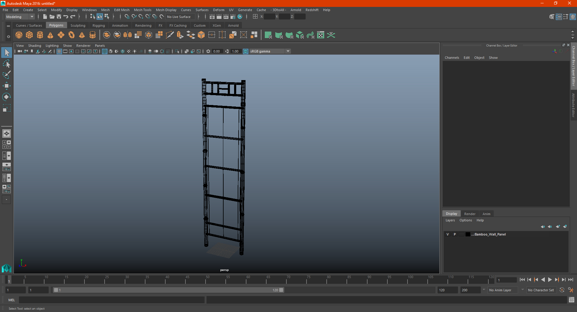 Bamboo Wall Panel 3D