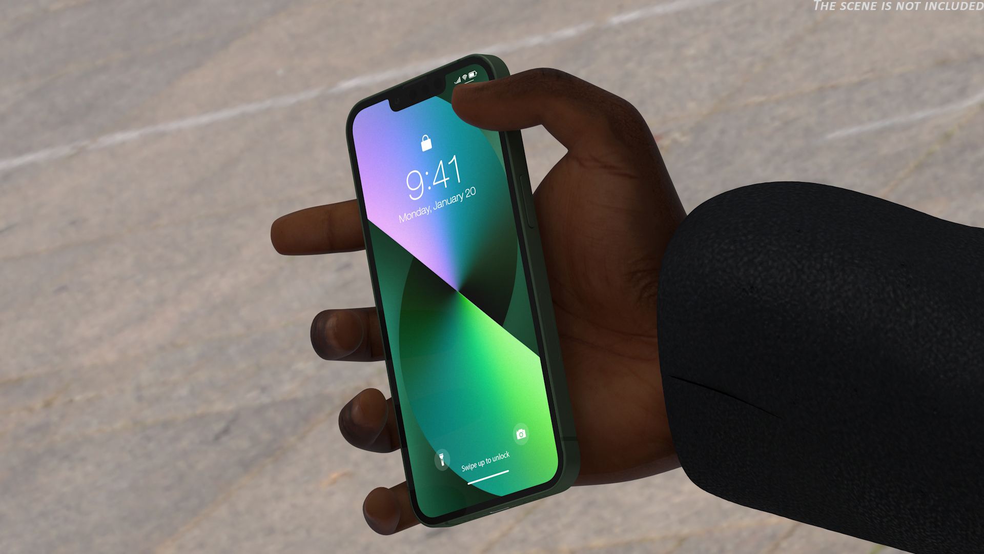 3D Apple iPhone 13 Green