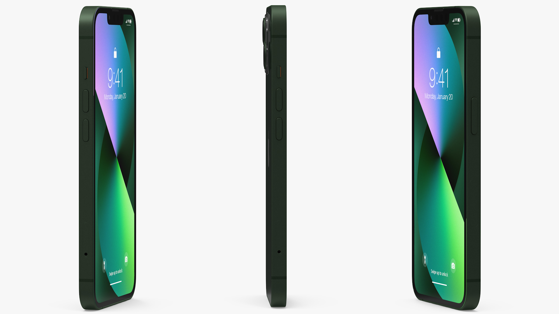 3D Apple iPhone 13 Green