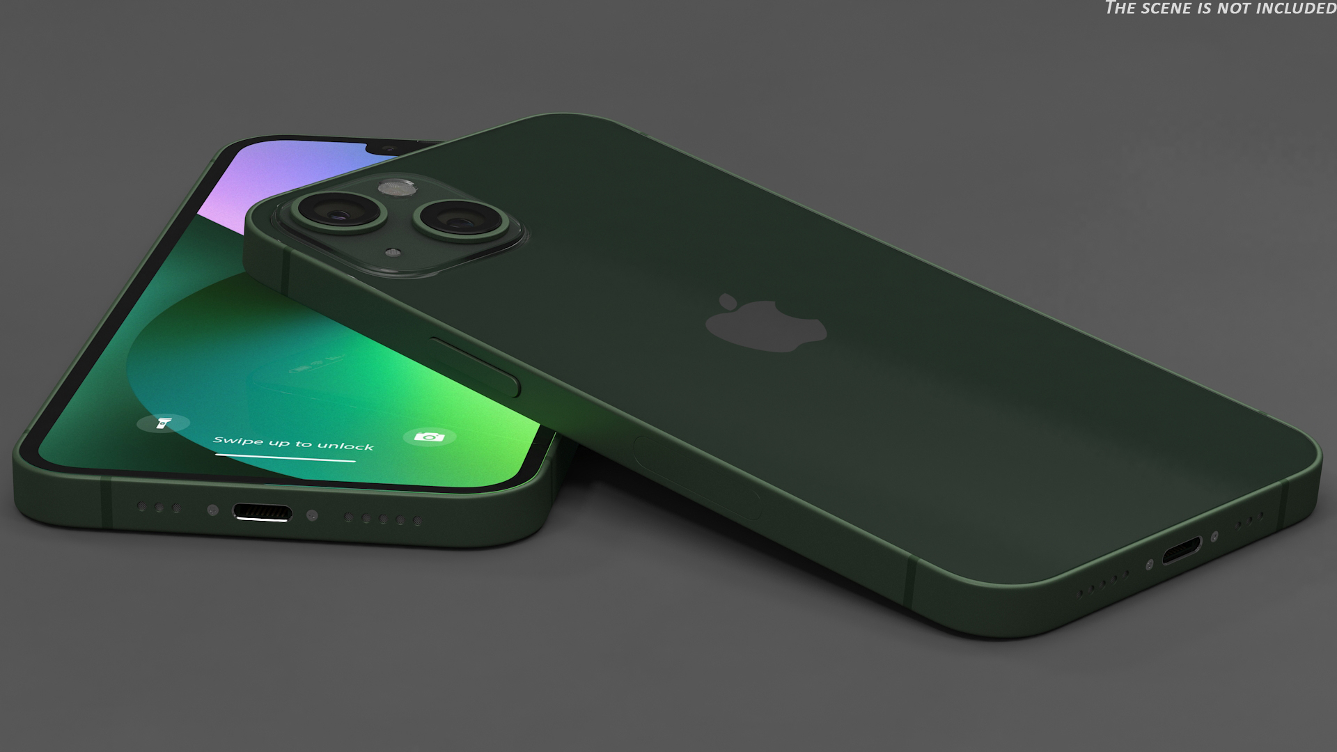 3D Apple iPhone 13 Green