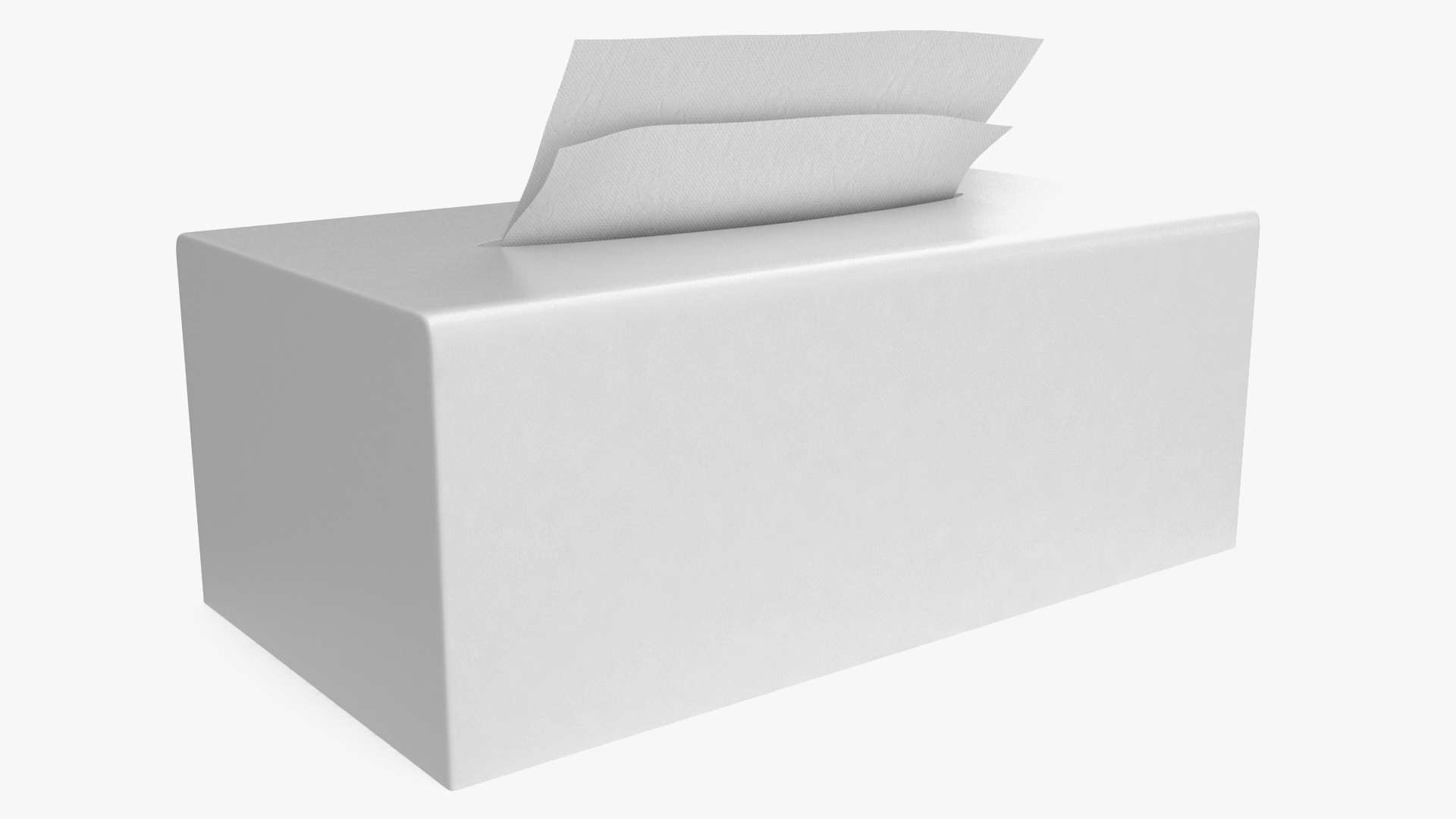 3D Tissue Box White