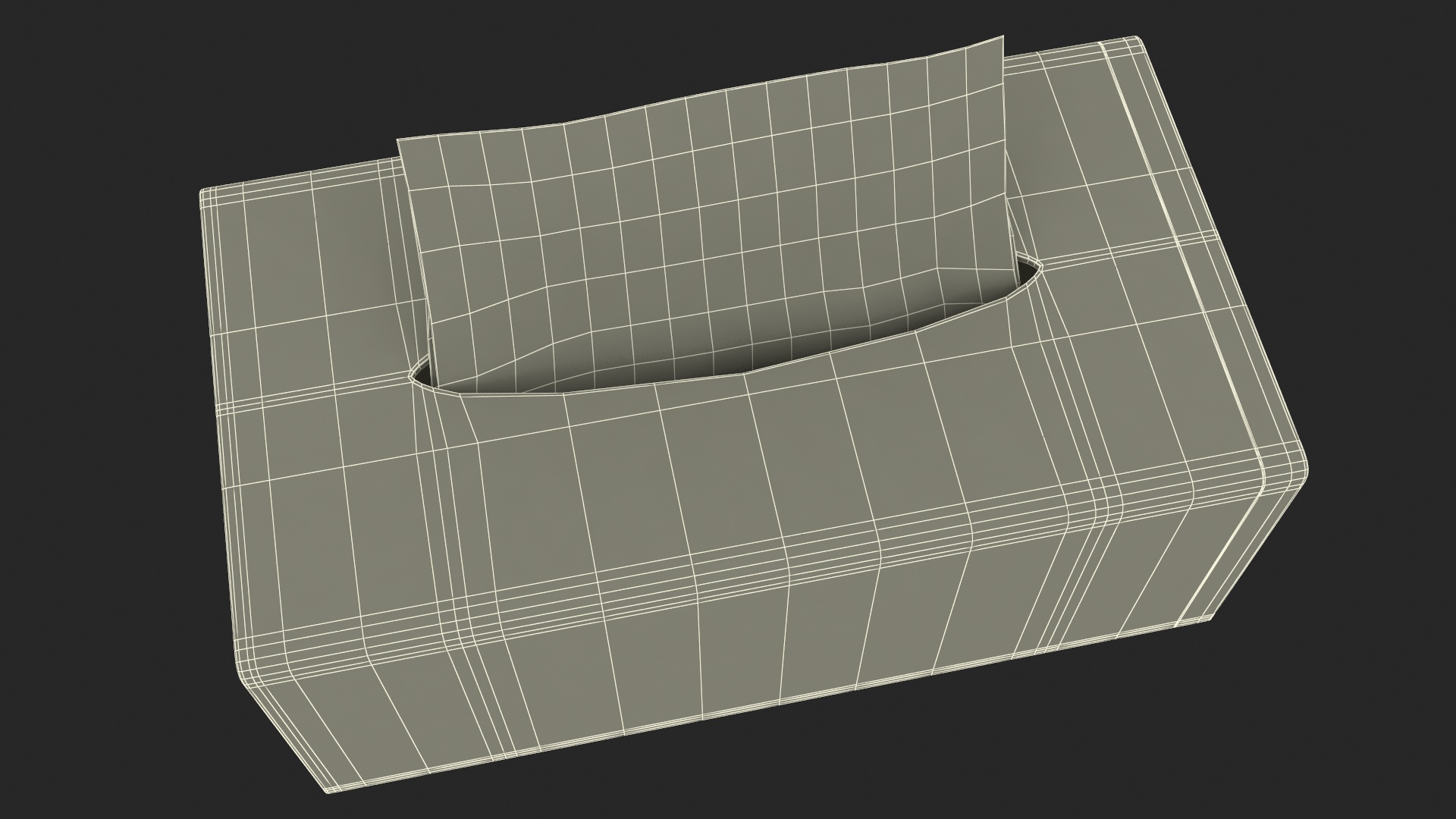 3D Tissue Box White