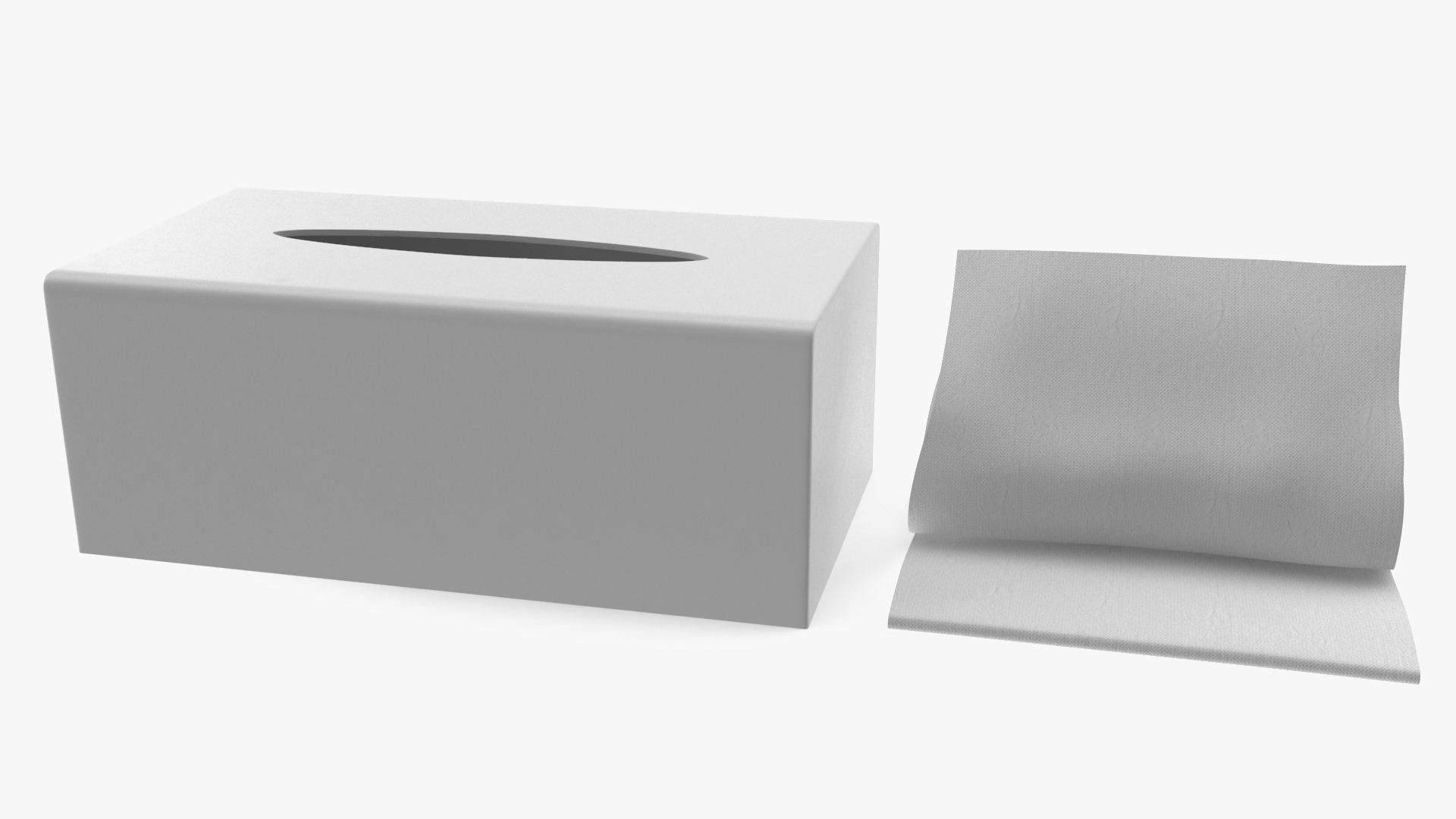 3D Tissue Box White