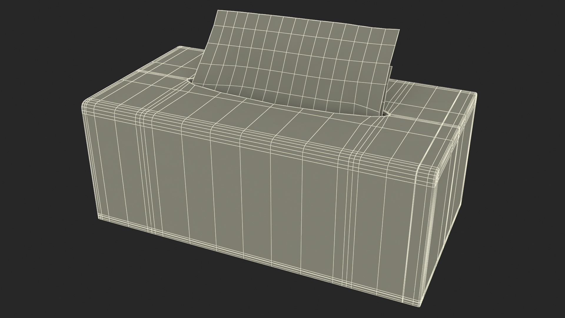 3D Tissue Box White