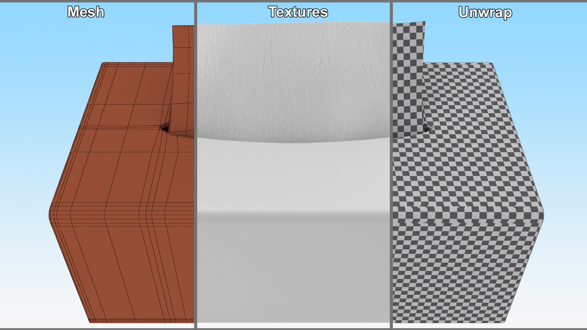 3D Tissue Box White