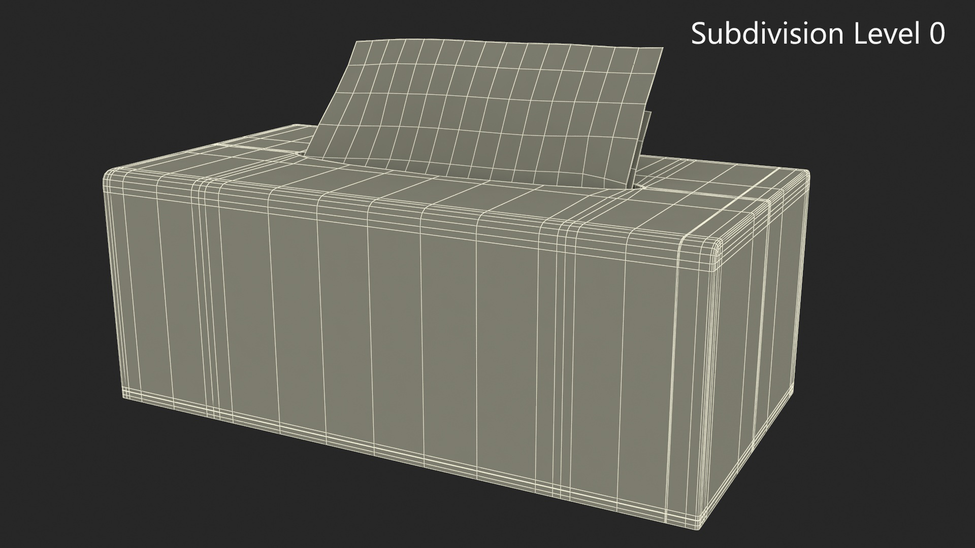 3D Tissue Box White
