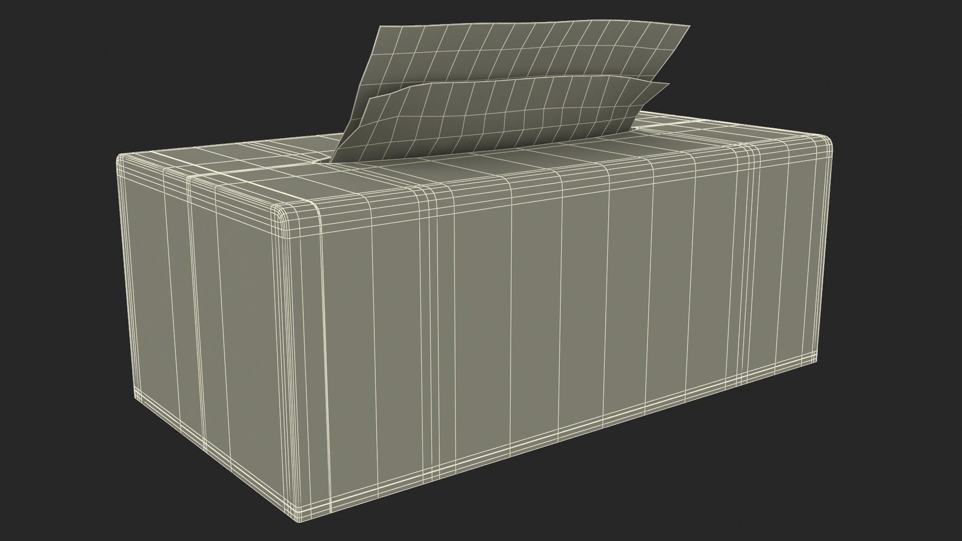 3D Tissue Box White
