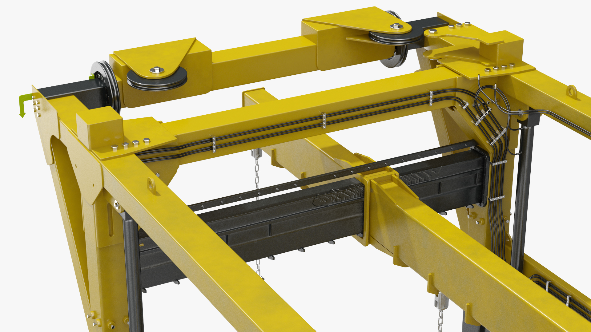 Heavy Duty Straddle Carrier Rigged 3D model