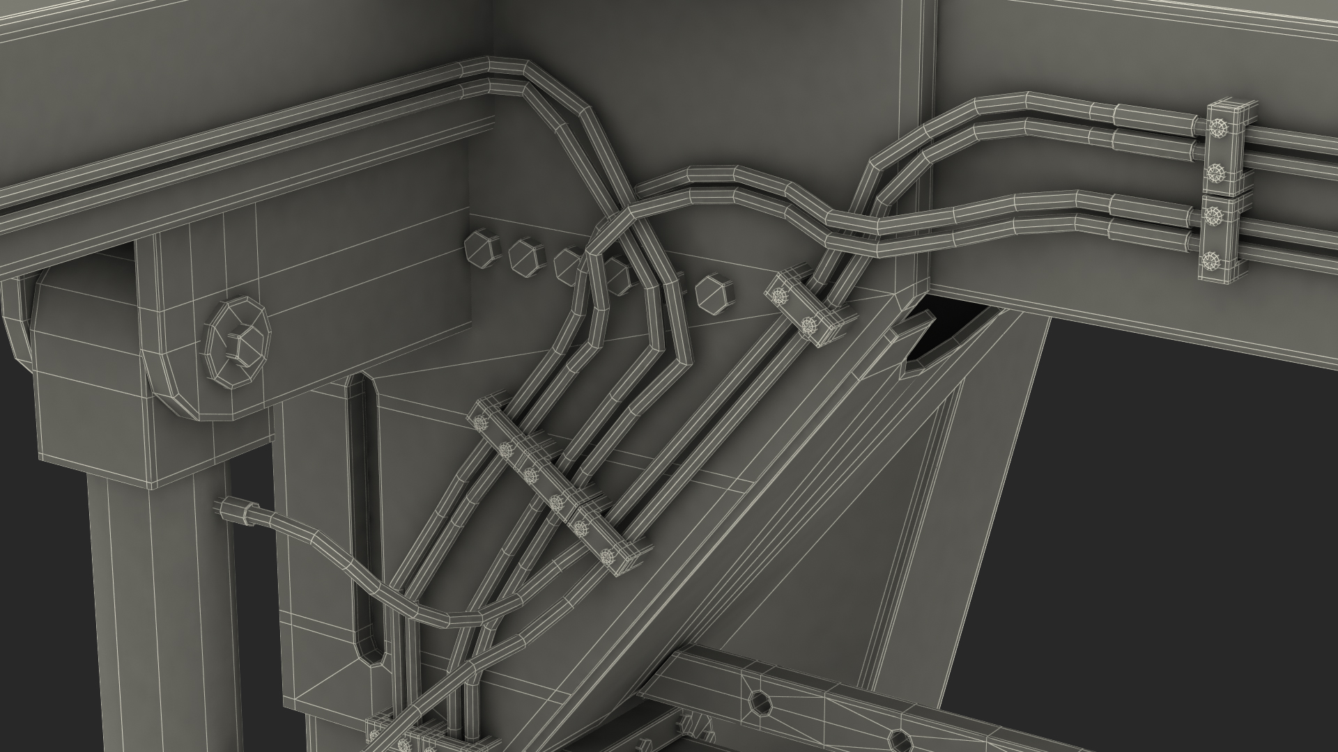 Heavy Duty Straddle Carrier Rigged 3D model