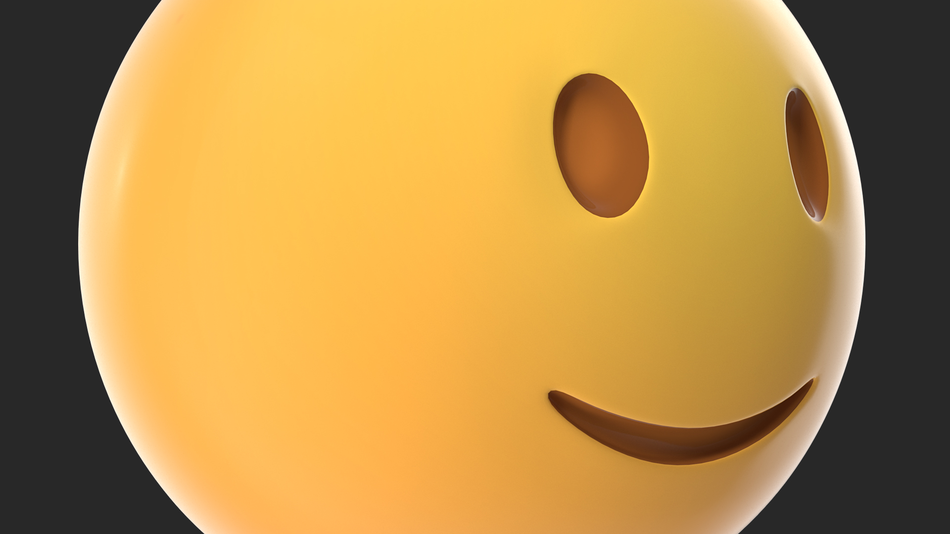 Slightly Smiling Emoji 3D