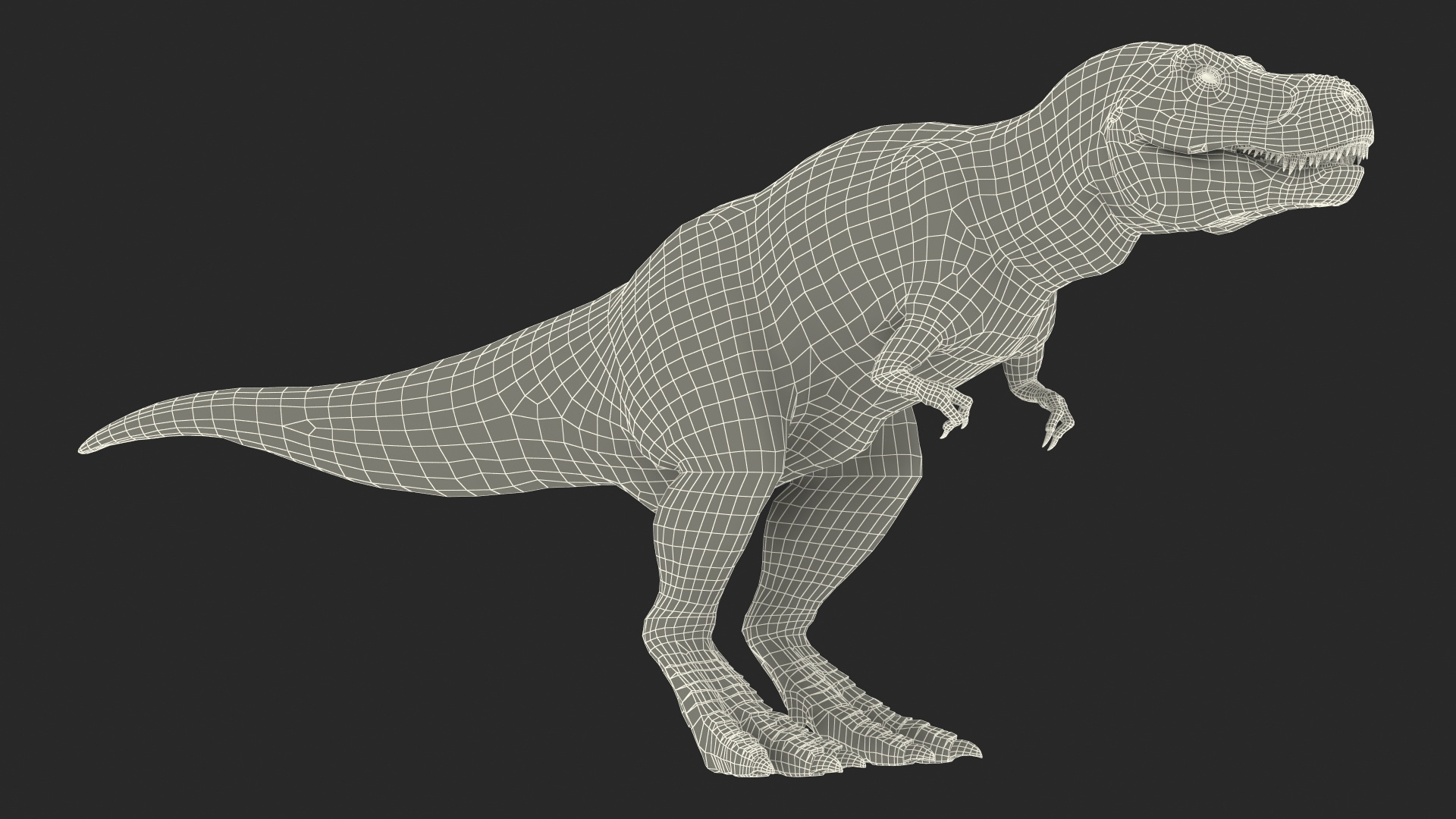 T Rex Eating Animated Rigged for Maya 3D