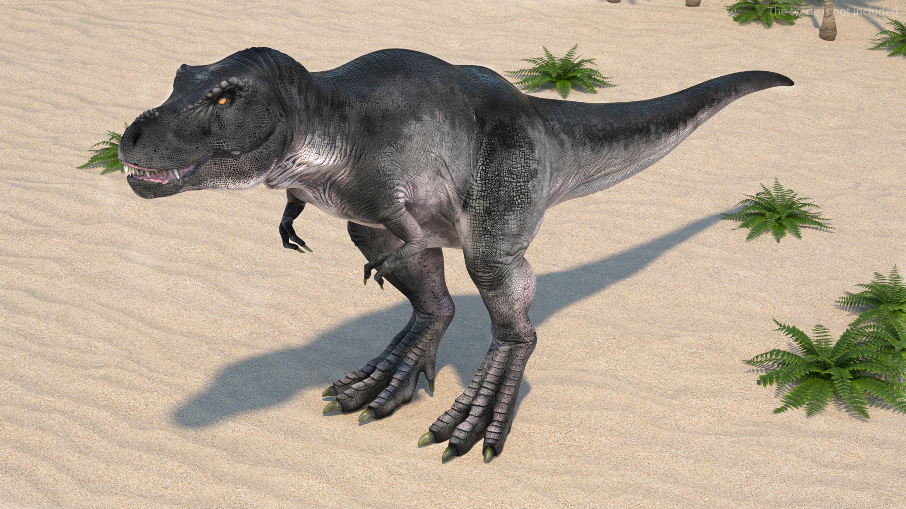 T Rex Eating Animated Rigged for Maya 3D