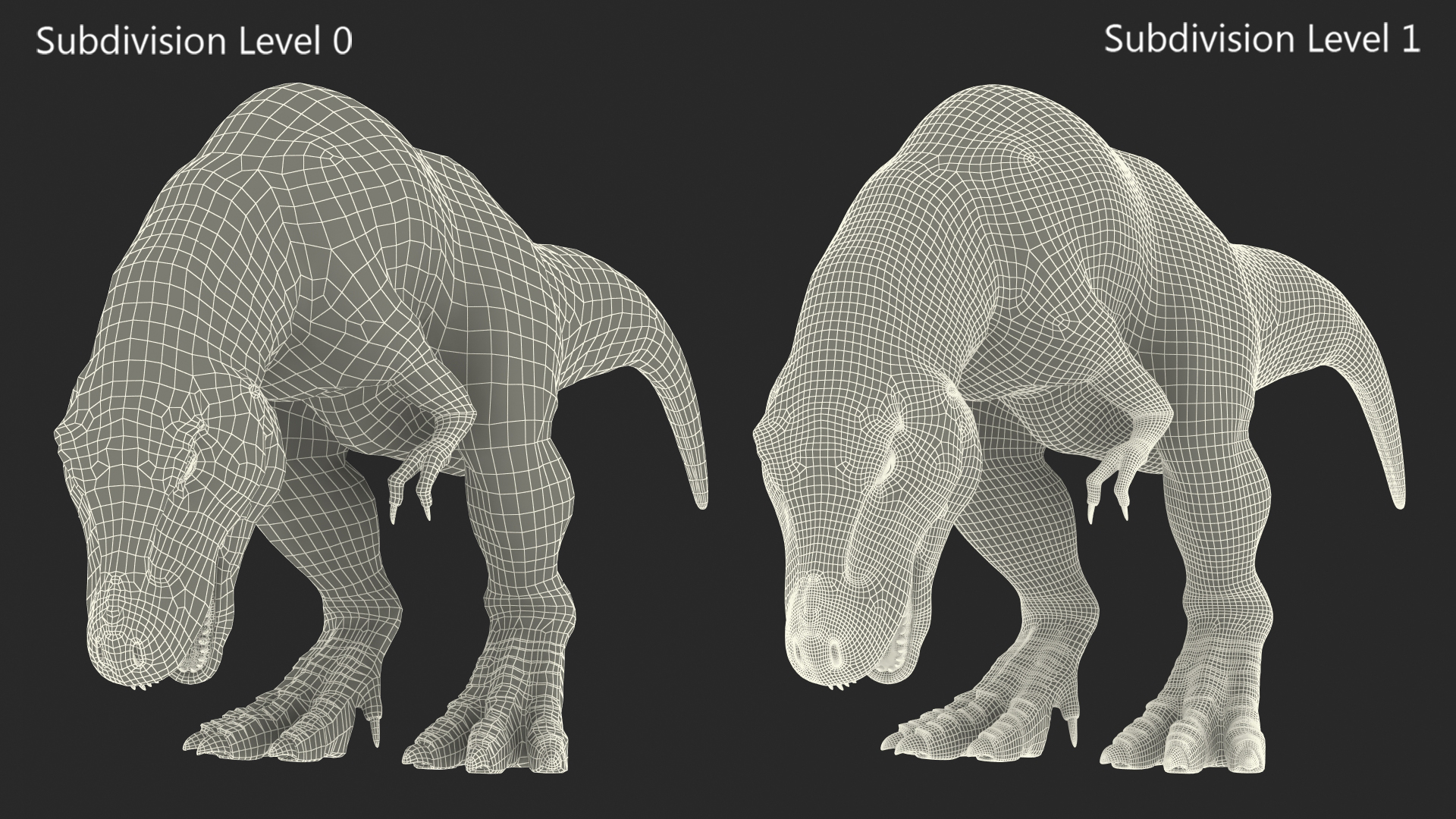 T Rex Eating Animated Rigged for Maya 3D
