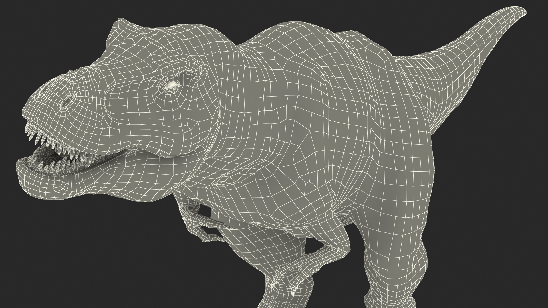 T Rex Eating Animated Rigged for Maya 3D
