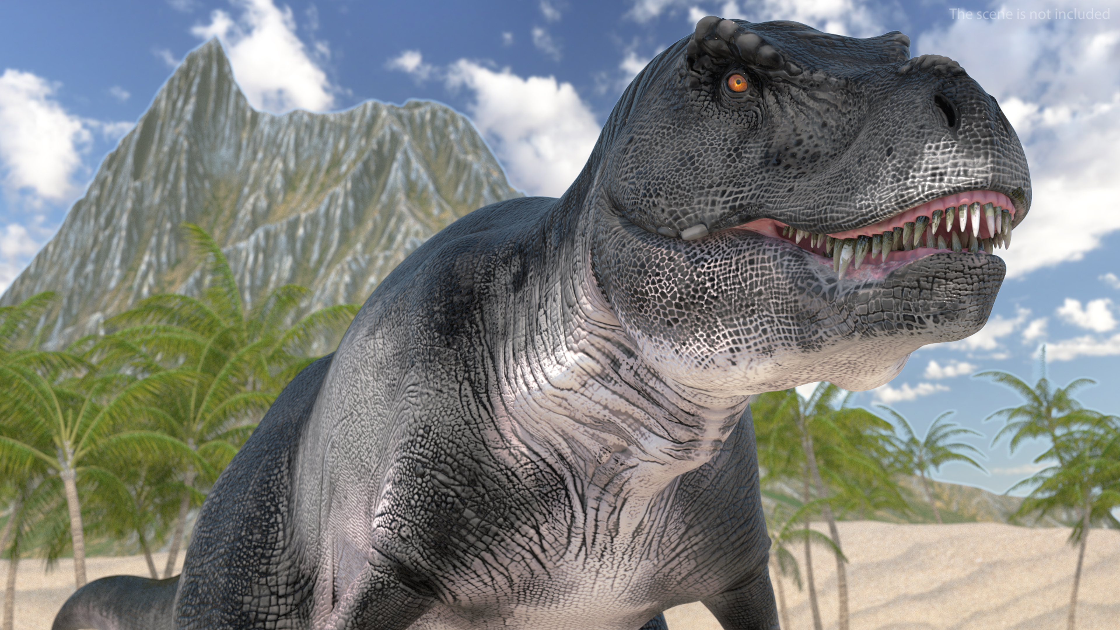 T Rex Eating Animated Rigged for Maya 3D