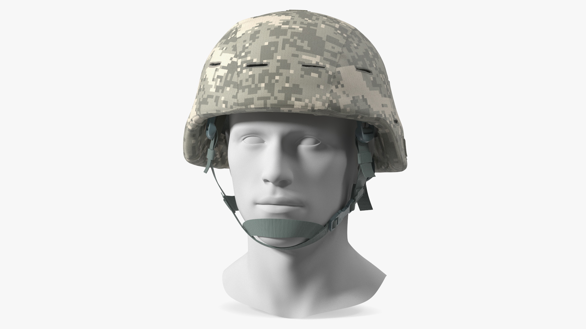 Assault Helmet Gray Camo 3D model
