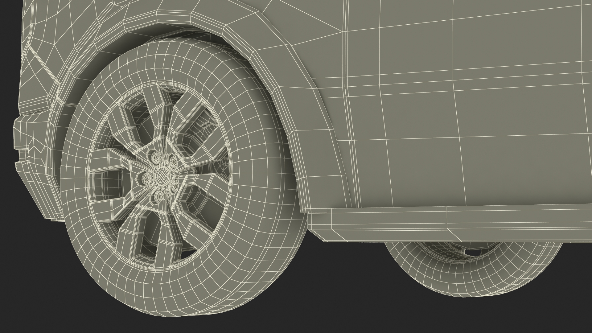 Electric Minivan White 3D