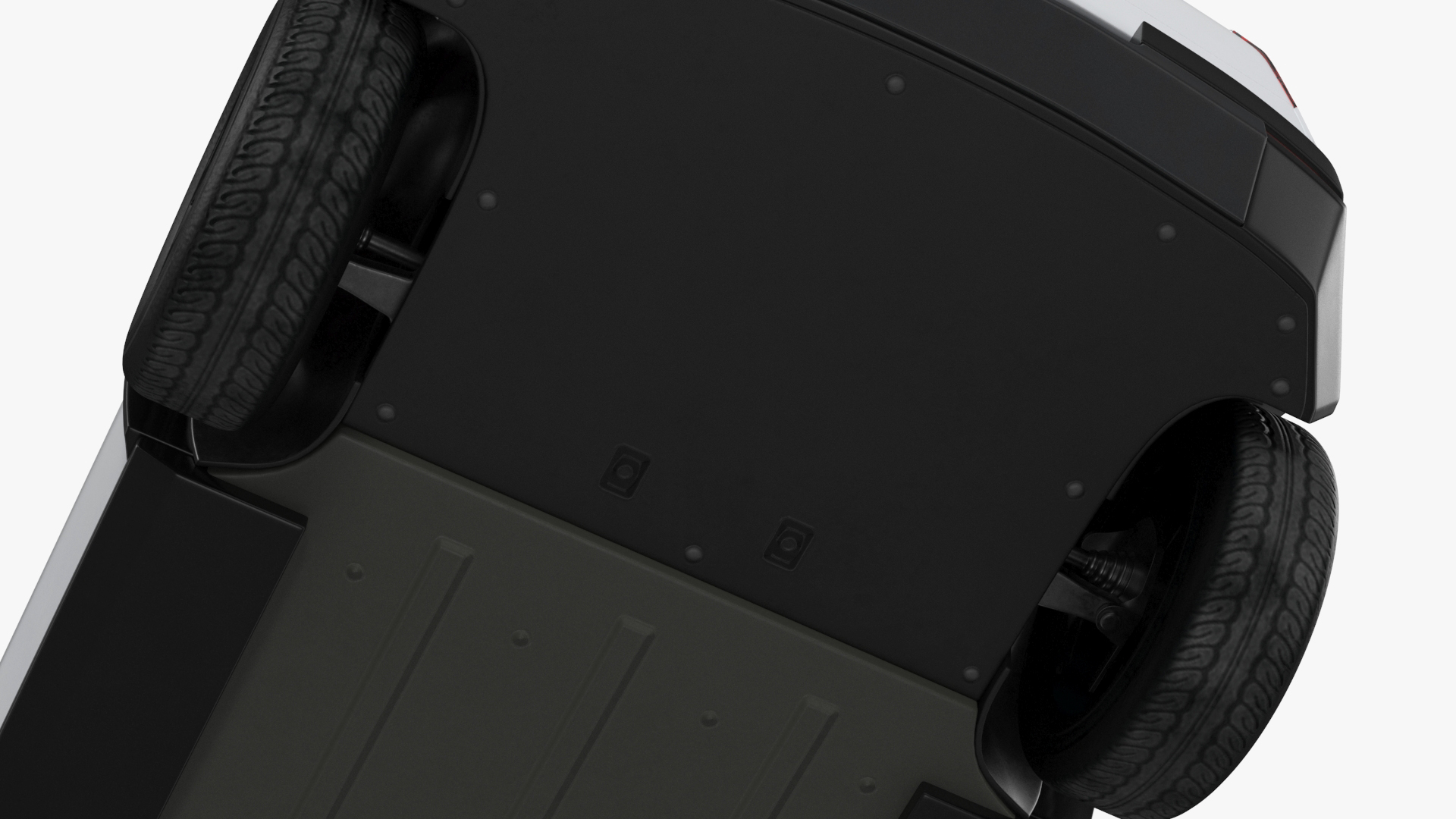 Electric Minivan White 3D