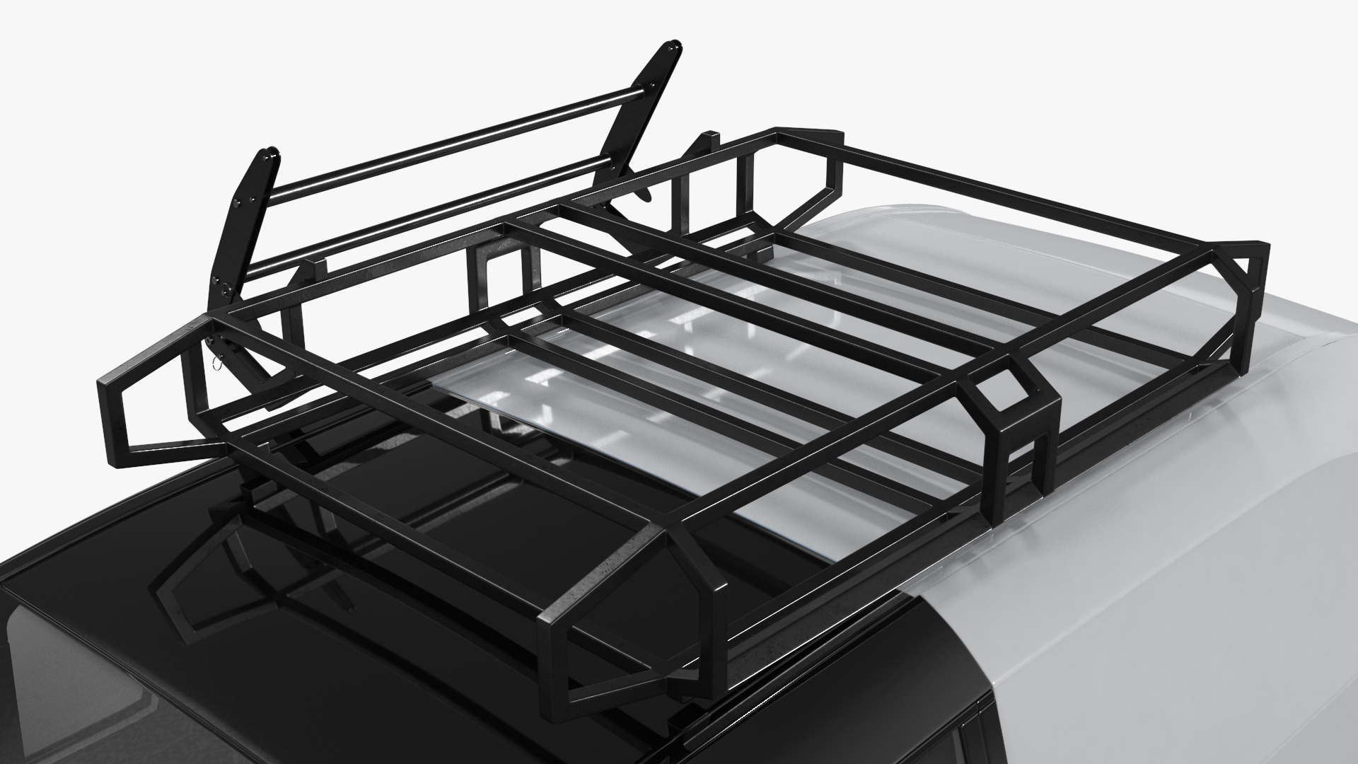 Electric Minivan White 3D