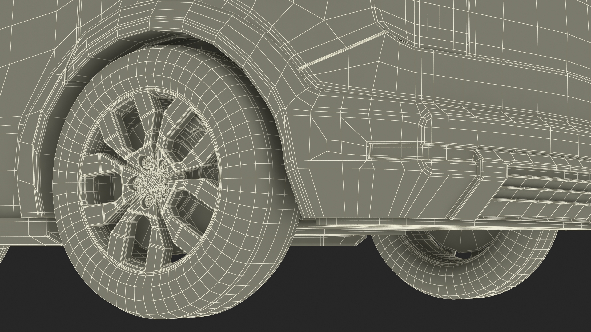 Electric Minivan White 3D