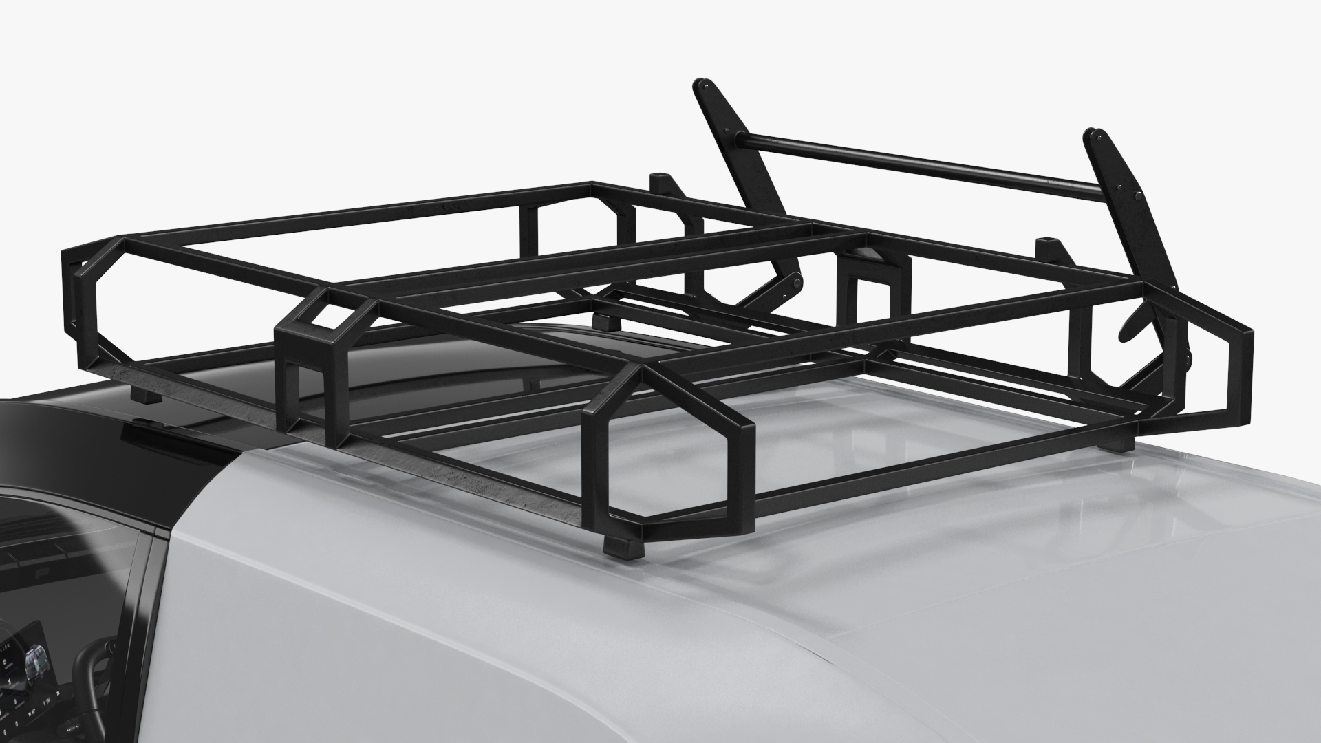 Electric Minivan White 3D