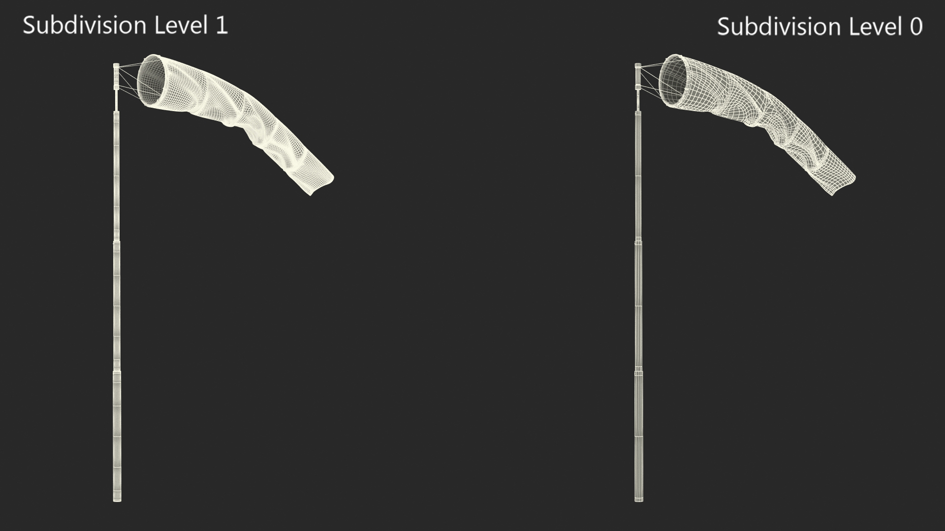 3D Wind Cone 9 Knots Wind Speed model